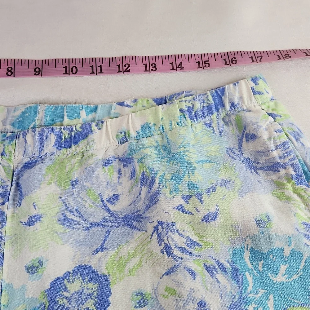 J. Jill floral linen capris cropped pants. Size M - Picture 8 of 10